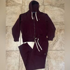 POLO Ralph Lauren joggers set. Jkt sz medium. Pants sz small. Cotton material.